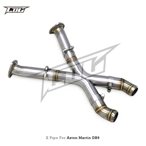 Tubo delantero de salida de fábrica X tubo para <span class=keywords><strong>Aston</strong></span> <span class=keywords><strong>Martin</strong></span> <span class=keywords><strong>DB9</strong></span> Vantage Zagato Rapide 6,0 V12 tubo de escape de sistema de coche de acero inoxidable - Product Image 3