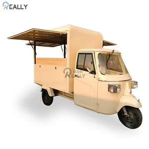 2024 elettrico moto gelato caffè bici triciclo Mobile cibo carrello camion Hot Dog Pizza Vending chiosco