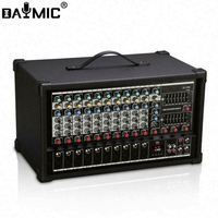 Console de mixage numérique AOSHEN AS608-12 OEM 6-12 canaux, amplificateur de puissance 500W, prise en charge Bluetooth USB pour DJ professionnel/maison/KTV