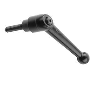 K0116 KIPP <b>Quick</b> <b>Clamping</b> Lever Zinc Die-Cast Black Satin Steel Threaded Stud Toolless Adjustment Handle - Product Image 2