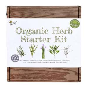 Kit de culture de <span class=keywords><strong>jardin</strong></span> d'herbes biologiques |   Ensemble cadeau de 9 variétés pour la maison et l'intérieur - Product Image 1