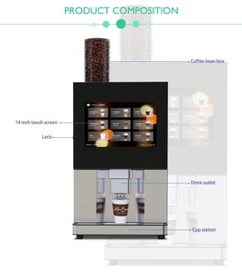 Distributore Automatico Intelligente di Caffè Espresso e Tè con Schermo Touch da 17 Pollici, 9 Gusti, per Attività Commerciali - Product Image 5