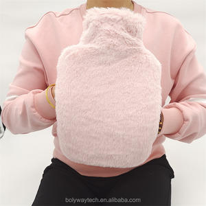 Bouteille d'eau chaude en caoutchouc à vente chaude avec housse moelleuse, luxe doux, 2L, <span class=keywords><strong>grande</strong></span> bouteille d'eau chaude pour le <span class=keywords><strong>lit</strong></span>, nuits douillettes, soulagement <span class=keywords><strong>de</strong></span> la douleur - Product Image 4