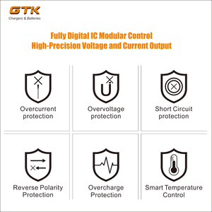 Caja de aluminio 48V 15A NMC Cargador de batería de iones de litio Carga rápida segura para EVs y motocicletas Pantalla digital con enchufe personalizado - Product Image 5