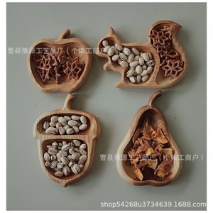 Wooden Acorn <b>Snack</b> <b>Tray</b> For Home Decor And Hotel Use - Product Image 2