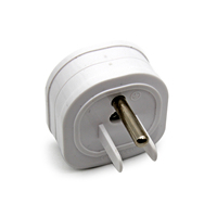 Vente chaude connecteur universel voyage mise à la terre prise blanche trois broches convertisseur de courant électrique adaptateur de prise avec terre