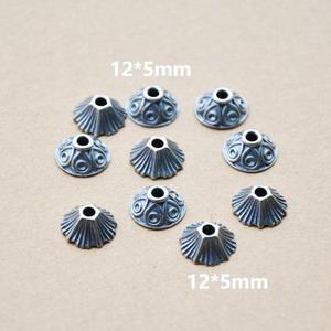 Separador de Plata Antigua con Patrón de Ondas 12x5mm, Accesorio para Bisutería, Suministros para Manualidades DIY - Product Image 1