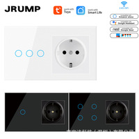 AB Standardı 146 Tip Tuya Wifi Zigbee ve Matter Dokunmatik Anahtar ve Priz, HomeKit Smart Life Alexa Google Home Sesli Kontrolü Destekler