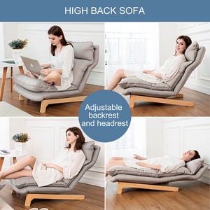 Vente paresseux gris doux café inclinable salon plancher accent inclinable velours salon fauteuils avec oreiller pouf <span class=keywords><strong>accoudoir</strong></span> - Product Image 3