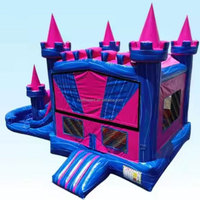 Aire de jeux gonflable pour enfants de couleur violet clair, piscine à balles gonflable pour enfants, aire de jeux intérieure