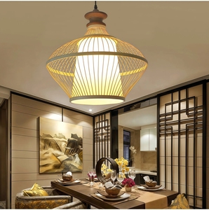 Lanterne suspendue en rotin naturel tissé à la main JYLIGHTING pour salon <span class=keywords><strong>de</strong></span> thé et salle à manger <span class=keywords><strong>de</strong></span> style asiatique du Sud-Est et ferme - Product Image 2