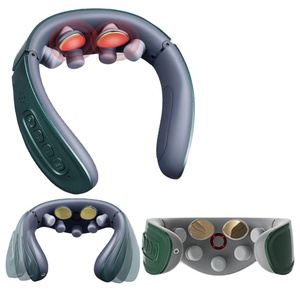 Portable <b>Neck</b> & <b>Shoulder</b> <b>Massager</b> with 5 Silicone Vibration Heads, Electric Kneading Massage Device for Home Daily Use - Product Image 2