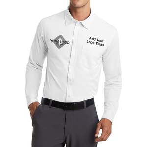 INK STITCH Hombres K570 Camisas de vestir bordadas personalizadas con textos de logotipo Uniformes de hospital de punto - Product Image 4