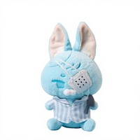 Peluche Lapin Cartoon Zoe 31cm-50cm, Coussin Doux en Polyester avec Rembourrage Coton PP, Oreiller de Sommeil, Cadeau d'Anniversaire pour Filles