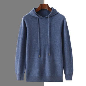 2025 A/W <strong>Men's</strong> Premium <strong>Merino</strong> <strong>Wool</strong> Anti-Pilling Hooded Sweater Seamless Knit Pullover Thermal <strong>Base</strong> <strong>Layer</strong> 240g <strong>for</strong> Winter Front - Product Image 3