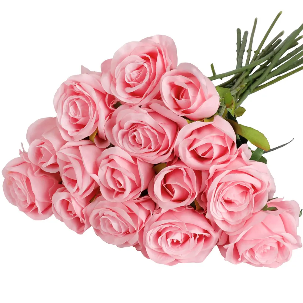 Rosas flores artificiais decorações flores para decoração casamento flores artificiais