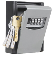 Outdoor 4 Digits Key Security Lock Box Wall Mounted Combination Key Storage