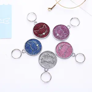 Kim Loại 25 mét mới nhất Pet mèo phụ kiện mèo mặt vòng Dog Tag hợp kim khắc Pet Cat Dog ID tag bán buôn