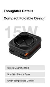 <span class=keywords><strong>3</strong></span>-in-1 Magnetisches Kabelloses Ladegerät Multifunktionales Telefon Ohrhörer Smartwatch Zubehör - Product Image 3