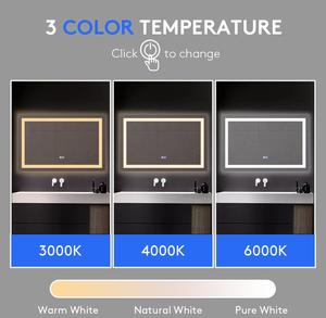 Espejo de Maquillaje Profesional de Alta Calidad con Luces para Mesa de Cosméticos, Espejo de Vanidad Inteligente con Luz Regulable de 3 Colores - Product Image 4