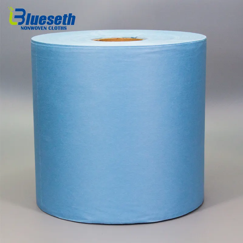 Blaue Rollen 25*38cm Flusen frei Mehrzweck-Industrie-Shop-Tücher Hersteller Industrie wischer