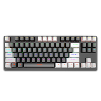 OEM Cross-Border K550 Dua Warna 87-Kunci Hijau Axis Mekanis Keyboard Merah Sumbu Makan Ayam E-Olahraga Internet Cafe