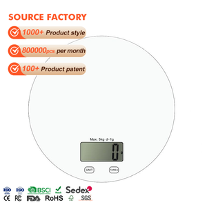 Balance de cuisine numérique ronde de précision, comptage des calories, électronique, avec plateforme de 5kg, nouveauté - Product Image 1