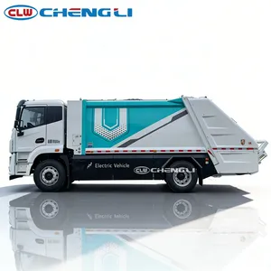 รถบรรทุกไฟฟ้า CLW 13cbm 18T รถบดอัดที่มีระบบชาร์จที่รวดเร็วสำหรับสุขาภิบาลในเขตเทศบาล - Product Image 4