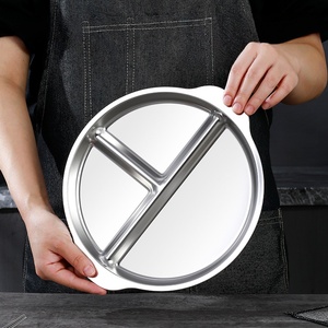 Prato de Servir em Aço Inoxidável com 3 Compartimentos e Alças, Seguro para Lava-Louças, Grau Alimentício para Uso Doméstico e em Restaurantes - Product Image 5