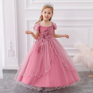 green emerald velvet dress Kids Green Girls' Satin Party Dress Green Solid Color Wedding Mesh Princess Ballroom Dress, Tulle Dress Flower Girl's Dress Summer Spring Fall 5-6 main image 0
