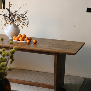 Ensemble de table à manger en bois massif, ensemble de salle à manger moderne en bois, meubles de cuisine et de restaurant, fournisseur commercial en gros - Product Image 2