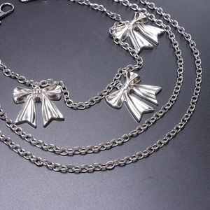 จี้โลหะหลายชั้นรูปโบว์ สายคล้องกางเกง โลหะผสมสังกะสี สายคาดเอวแบบลำลอง สไตล์ฮิปฮอป ทันสมัย สไตล์ยุโรปอเมริกัน - Product Image 4