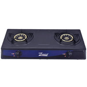Table de cuisson à gaz 2 brûleurs noire, cuisinière à gaz sans huile, cuisinière manuelle pour la maison et les restaurants - Product Image 3