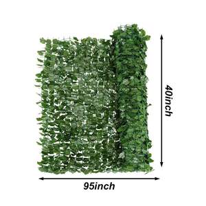 DB Faux Ivy Leaf Panel 40Inch Outdoor UV-Certified <b>Plastic</b> Garden Privacy <b>Fence</b> Decorative Artificial Plant - Product Image 1