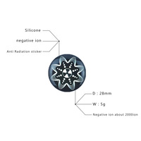Protector de Radiación Ondular, Energía Negativa de Terahercios, Adhesivo Cuántico Anti-radiación para Teléfono Celular de PVC, 5G, Impermeable, Magnético, Negativo