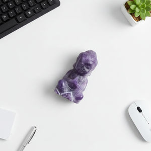 Mini Figura de Buda Bebé Tallada a Mano en Cristal Natural, Estatua de Piedra Preciosa Curativa para Colección, Regalo Espiritual, Venta al Por Mayor - Product Image 1