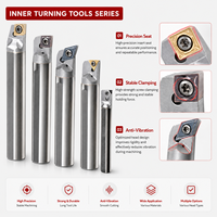 Kit de porte-outils de tournage CNC SCLCR avec barre de perçage compacte et plaquettes CCMT revêtues DLC pour tournage droit/gauche/intérieur
