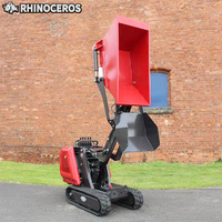 Mini-dumper sur chenilles XINIU Rhinoceros XN800, 800 kg, diesel, hydraulique, compact, pour chantier, ferme, construction, certifié CE