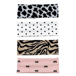 Élastiques à cheveux simples à imprimé léopard et à <span class=keywords><strong>pois</strong></span>, et bandeaux de sport, adaptés à la remise en forme quotidienne et à la course à pied - Product Image 1