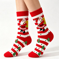 Chaussettes fantaisie amusantes et mignonnes en coton, respirantes, unisexes, pour adultes, vente en gros, chaussettes de Noël