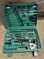 Jeu d'Outils Manuels en Acier CR-V pour Réparation Mécanique Automobile 216 46 53 Pièces, Coffret de Clés et Douilles pour Réparation Auto