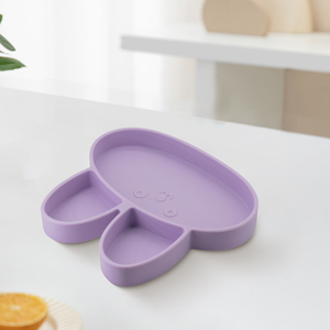 Set di Ciotole in Silicone per Bambini a Forma di Coniglio, Piatto per l'Alimentazione dei Bambini con Base Robusta, Facile da Impugnare, Resistente al Calore, Senza BPA - Product Image 5