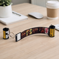 Sublimations-Blanko-Kunststoff-Fotofilmrolle Schlüsselanhänger Bedruckbarer Erinnerungskamera-Schlüsselring Wärmeübertragung DIY Jubiläumsgeschenk