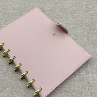 Carnet de budget et organisateur de documents en cuir PU format A6/A5 avec logo personnalisé, à anneaux, pour espèces et documents
