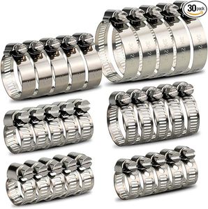 Abrazaderas de Manguera de Acero Inoxidable 304 al por Mayor Personalizadas con Banda de 1/2 D Tipo Americano y Alemán con Perno Ajustable para Conexión de Tuberías de Metal y Plástico - Product Image 1