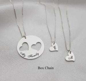 Özel Paslanmaz Çelik Anne Kız Kolyesi Noel Hediyesi Paylaşılabilir Aile Kolye Seti Kişiselleştirilmiş Anneler Günü Hediyesi - Product Image 6