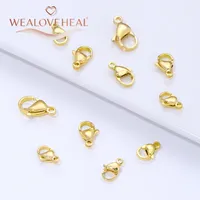 Fermoirs mousquetons en laiton plaqué or 18 carats/plaqué rhodium pour la fabrication de bijoux, vente en gros de composants de bijoux DIY en provenance de Chine continentale