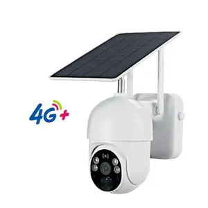 Intelligent wifi 360 pan-tilt ubox low power surveillance mount sd card video wi fi 4g lte cctv solar ptz pt camera with sim