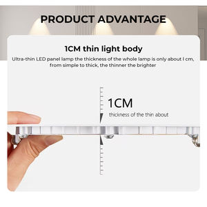 Plafonnier LED encastré ultra-plat pour intérieur, haute efficacité énergétique, à intensité variable - Product Image 3