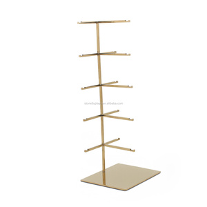 Tùy chỉnh vàng kim loại Kính mát chủ, 5 cặp kính hiển thị <span class=keywords><strong>Rack</strong></span> cho bán lẻ bán buôn - Product Image 6
